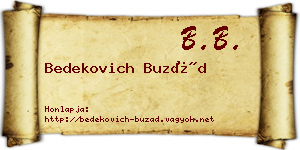 Bedekovich Buzád névjegykártya